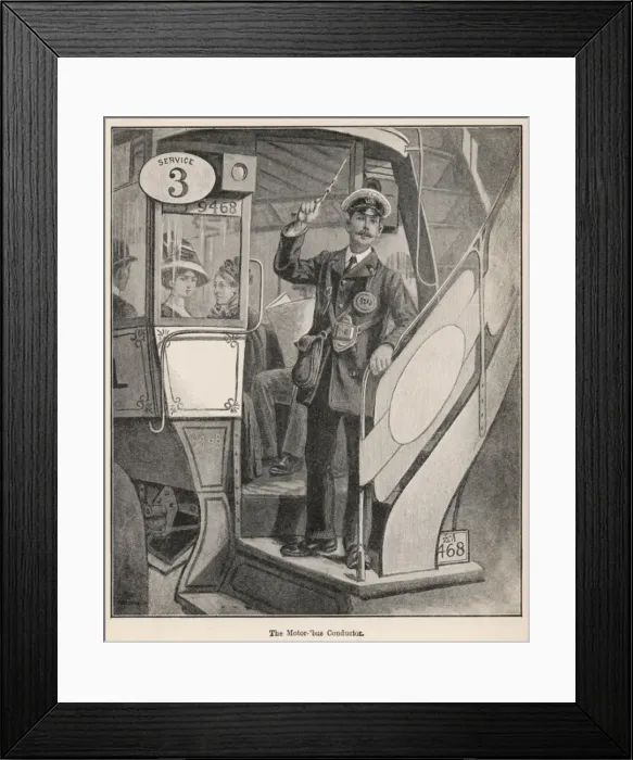 Framed Print : Bus Conductor Framed Print : Bus Conductor