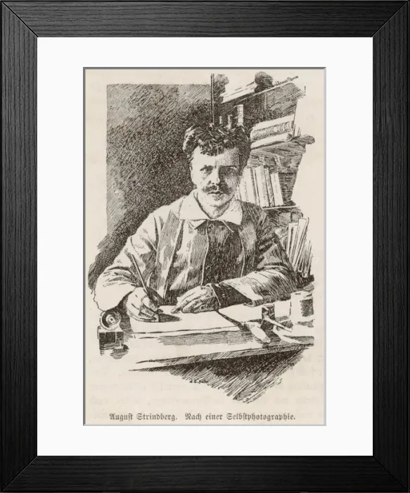 Framed Print : Strindberg / Self Photo Framed Print : Strindberg / Self Photo