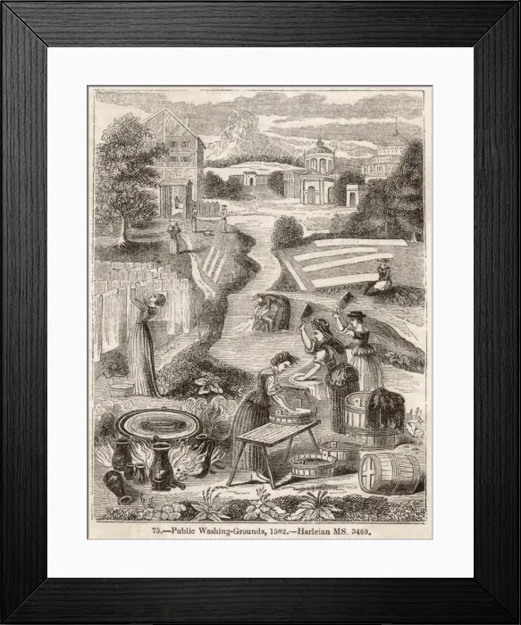 Framed Print : Washing & Dyeing / 1582 Framed Print : Washing & Dyeing / 1582
