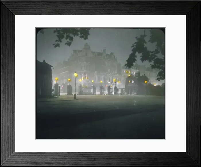 Framed Print : Park Lane / Lantern Slide Framed Print : Park Lane / Lantern Slide
