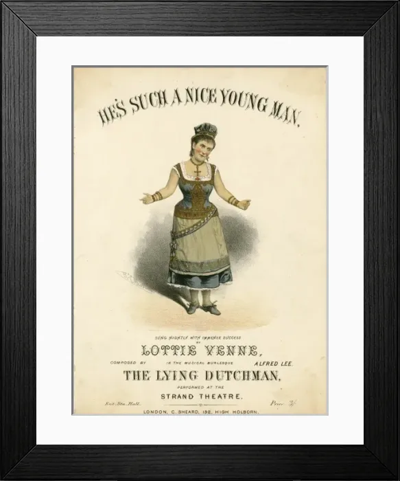 Framed Print : Lottie Venne / Singer 19C Framed Print : Lottie Venne / Singer 19C