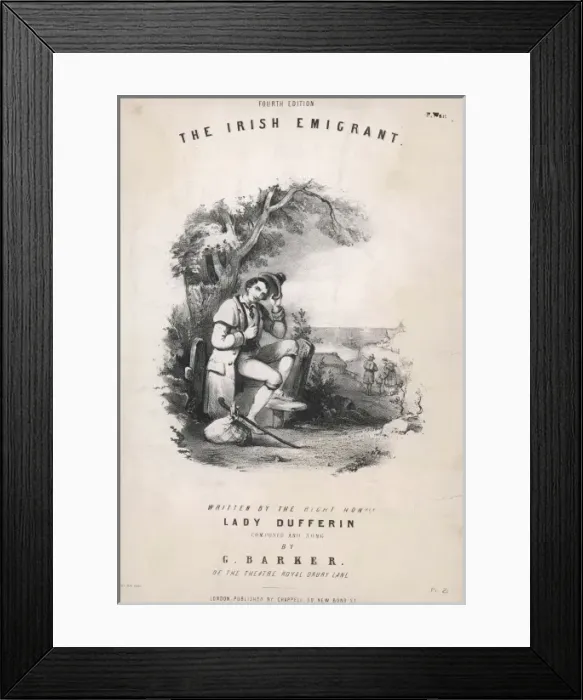 Framed Print : Irish Emigrant / Song Framed Print : Irish Emigrant / Song
