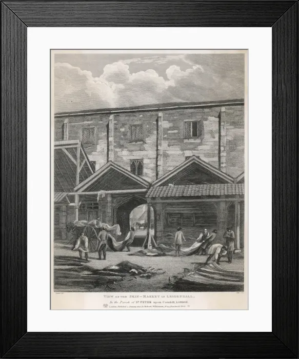 Framed Print : Leadenhall Market 1825 Framed Print : Leadenhall Market 1825