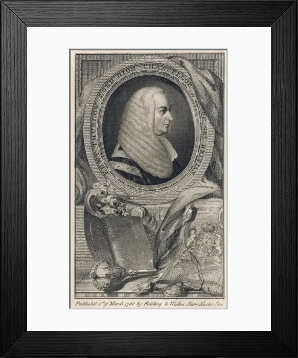 Framed Print : Edw. Lord Thurlow 1780 Framed Print : Edw. Lord Thurlow 1780