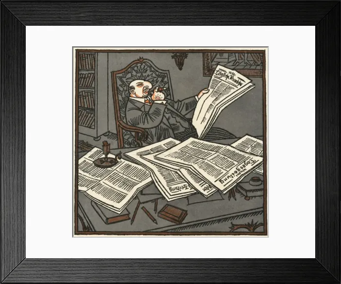 Framed Print : Reading the Papers Framed Print : Reading the Papers