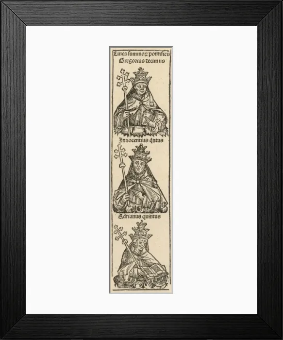 Framed Print : Nurnberger Chronik / Popes Framed Print : Nurnberger Chronik / Popes