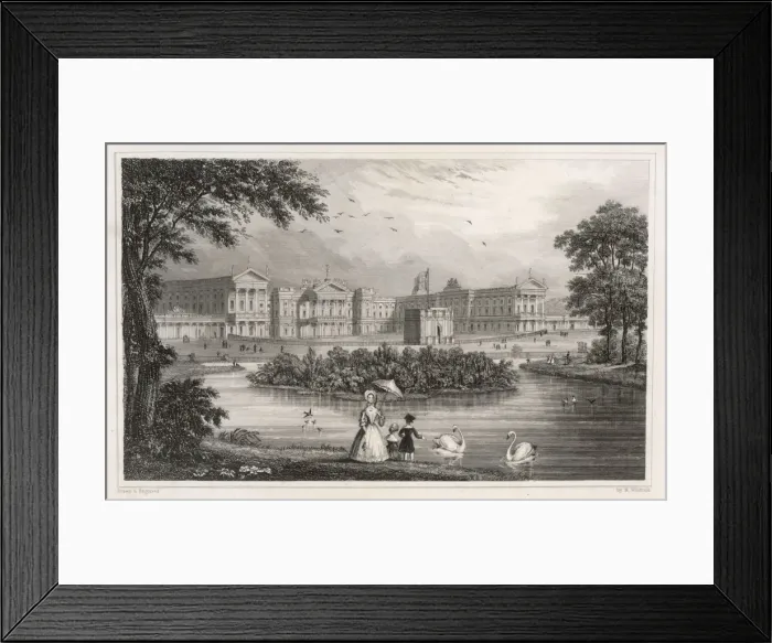 Framed Print : Buckingham Palace 1843 Framed Print : Buckingham Palace 1843