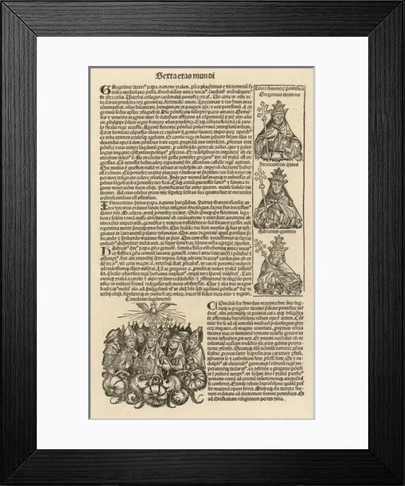 Framed Print : Popes / Nurnberger Chronik Framed Print : Popes / Nurnberger Chronik