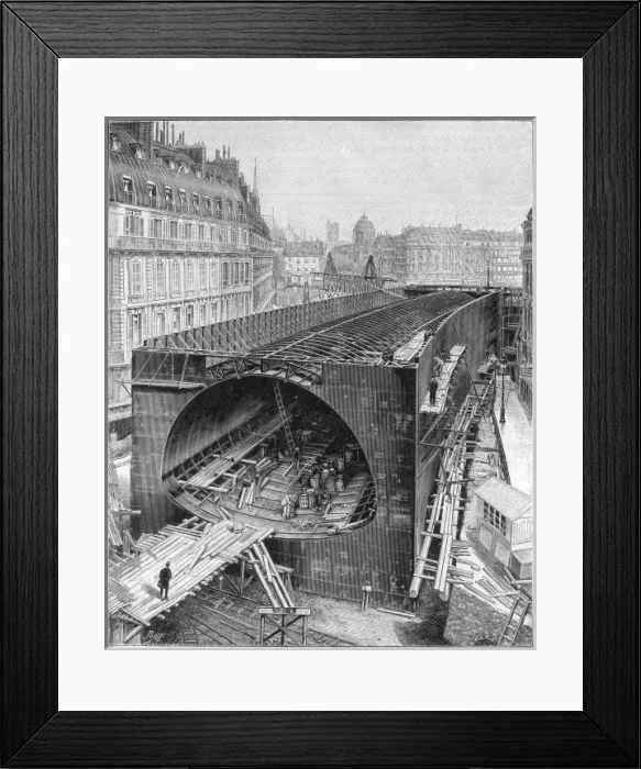 Framed Print : Metro Construction 1907