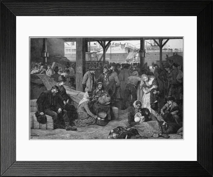 Framed Print : Emigrants at Le Havre Framed Print : Emigrants at Le Havre