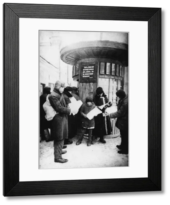 Framed Print : Reading War News Moscow Framed Print : Reading War News Moscow