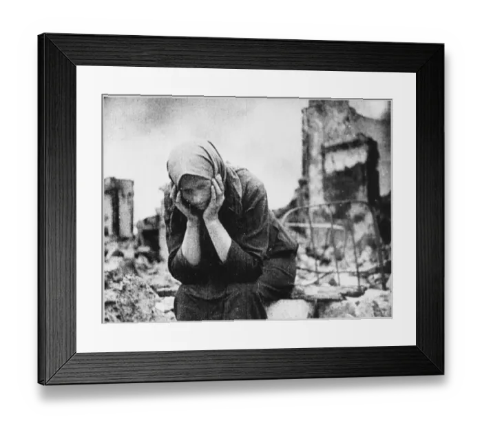 Framed Print : Civilian Among Ruins Framed Print : Civilian Among Ruins