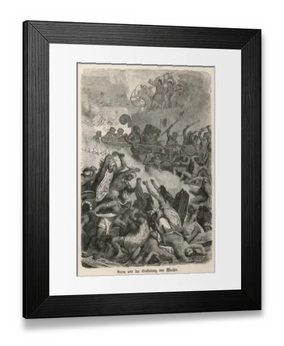 Framed Print : Spanish / Tenochtitlan1519 Framed Print : Spanish / Tenochtitlan1519