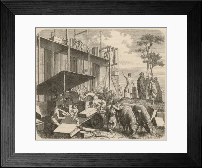 Framed Print : Building a Temple / Rome Framed Print : Building a Temple / Rome