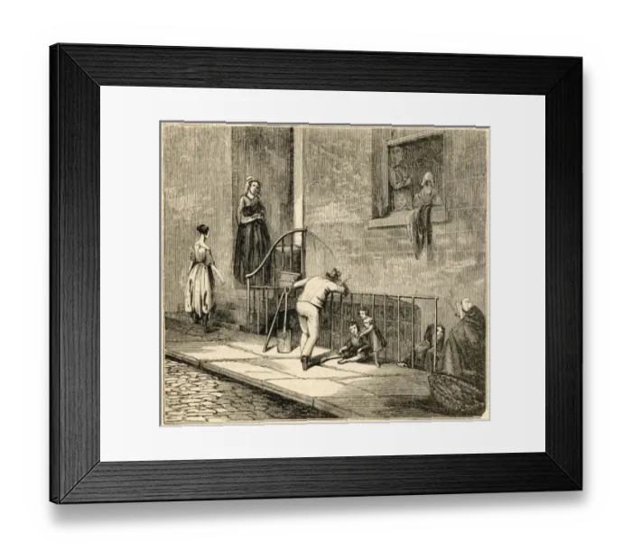 Framed Print : Manchester / Slum Street Framed Print : Manchester / Slum Street
