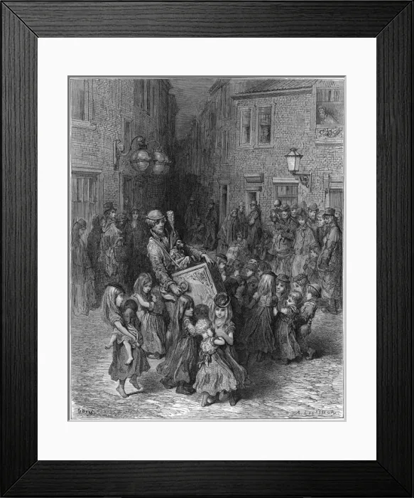 Framed Print : Dance to Organ / Slums / C19 Framed Print : Dance to Organ / Slums / C19