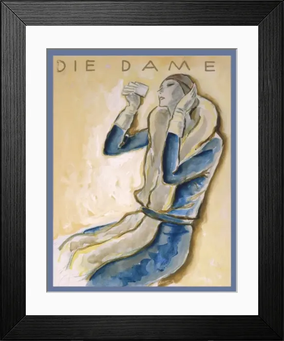 Framed Print : Woman Checks Makeup 1928 Framed Print : Woman Checks Makeup 1928