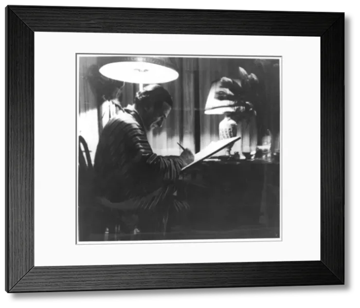 Framed Print : Ernst Dryden Sketching Framed Print : Ernst Dryden Sketching