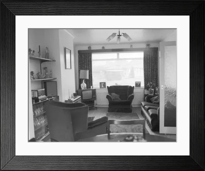 Framed Print : Suburban Living Room Framed Print : Suburban Living Room