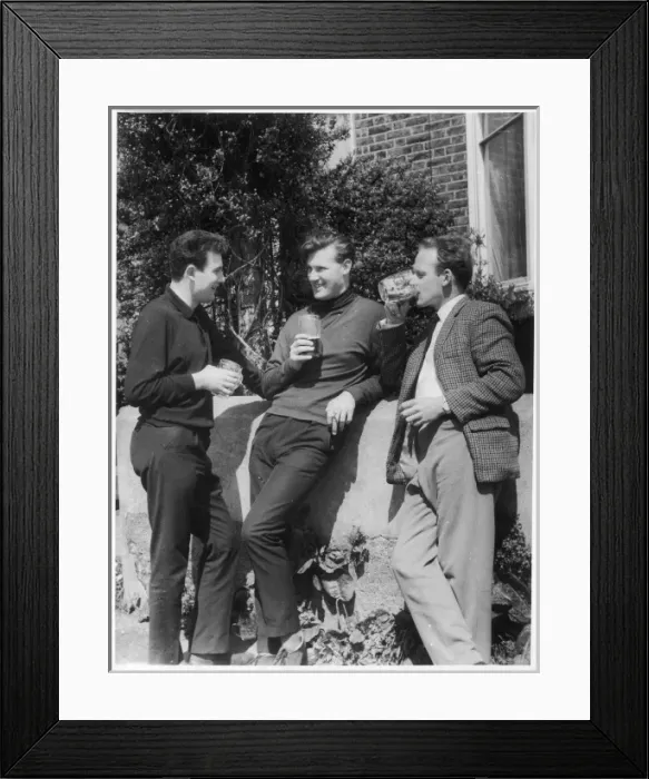Framed Print : Likely Lads Drinking Framed Print : Likely Lads Drinking