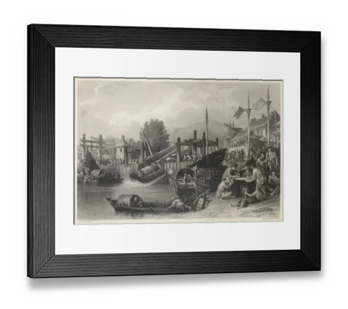 Framed Print : Social / China Junks C1840 Framed Print : Social / China Junks C1840