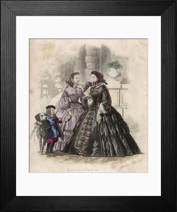 Framed Print : Costume 1860 / Jules David Framed Print : Costume 1860 / Jules David