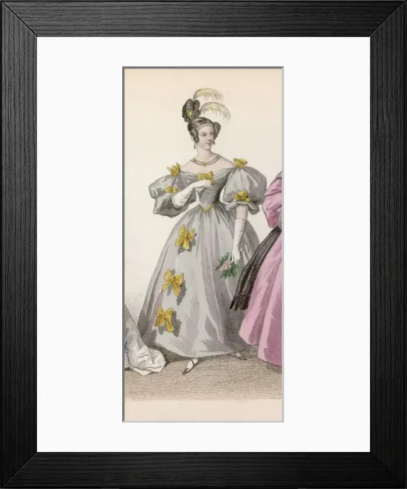 Framed Print : History of Fashion 1830S Framed Print : History of Fashion 1830S