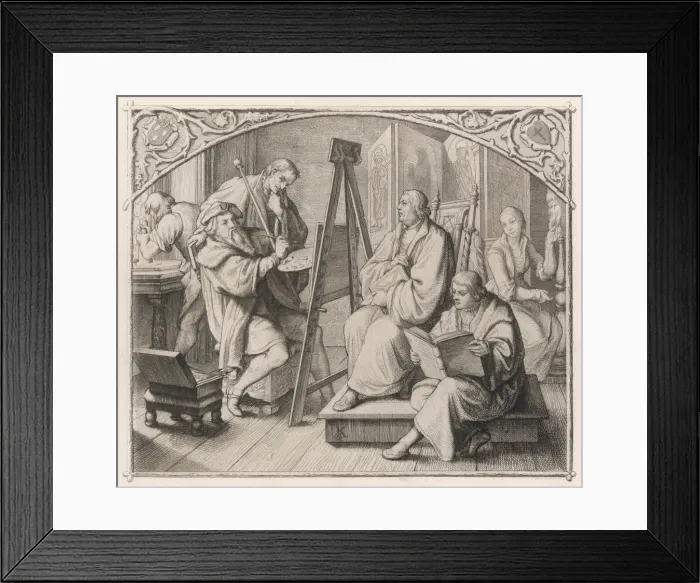 Framed Print : Cranach Paints Luther Framed Print : Cranach Paints Luther
