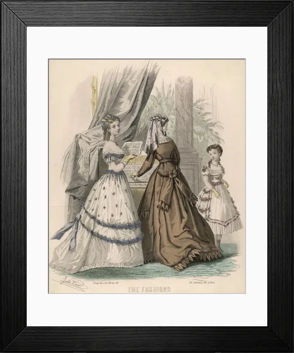 Framed Print : Costume February 1868 Framed Print : Costume February 1868