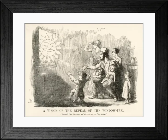 Framed Print : Window Tax Repeal / 1850 Framed Print : Window Tax Repeal / 1850