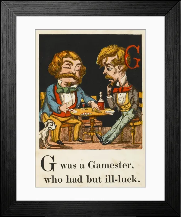 Framed Print : Alphabet / G for Gamester Framed Print : Alphabet / G for Gamester