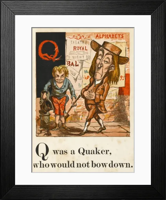 Framed Print : Alphabet / Q for Quaker Framed Print : Alphabet / Q for Quaker