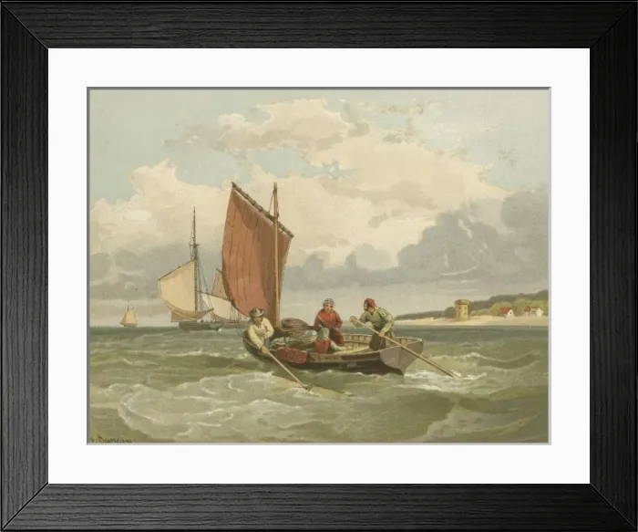Framed Print : Fishing Off Jersey Framed Print : Fishing Off Jersey
