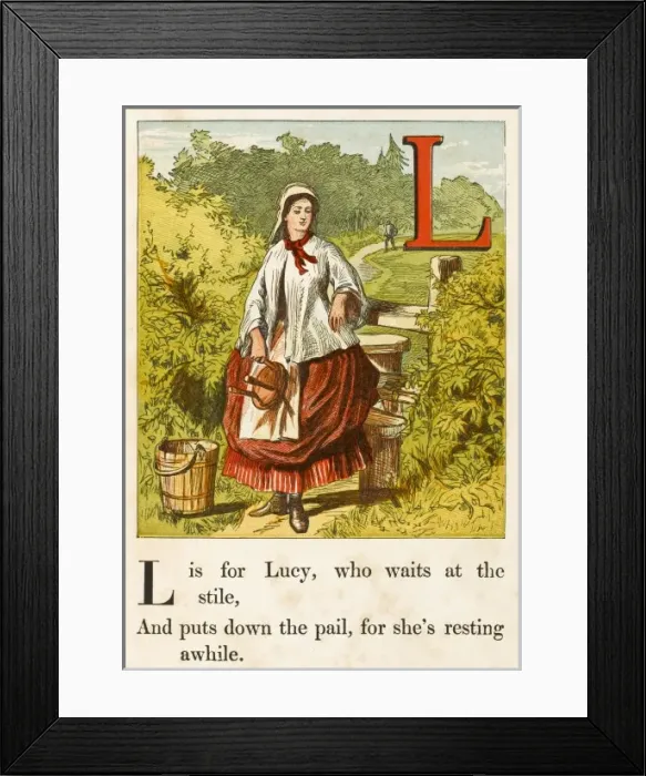 Framed Print : Alphabet / L is Lucy Framed Print : Alphabet / L is Lucy