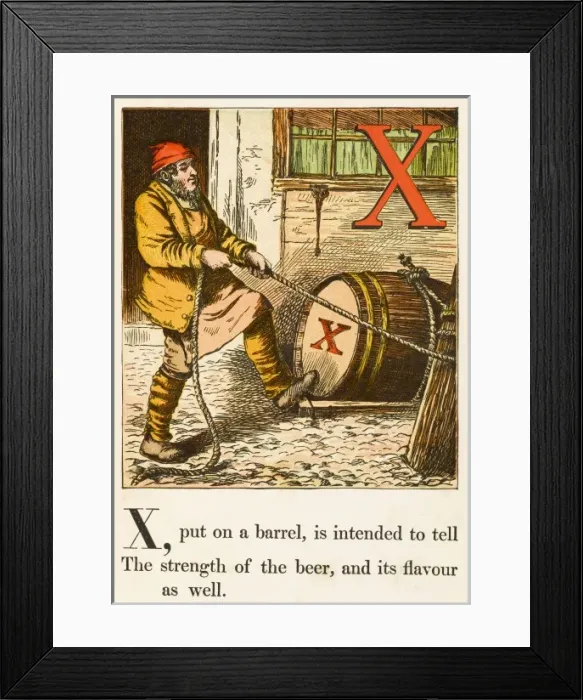 Framed Print : Alphabet / X on a Barrel Framed Print : Alphabet / X on a Barrel