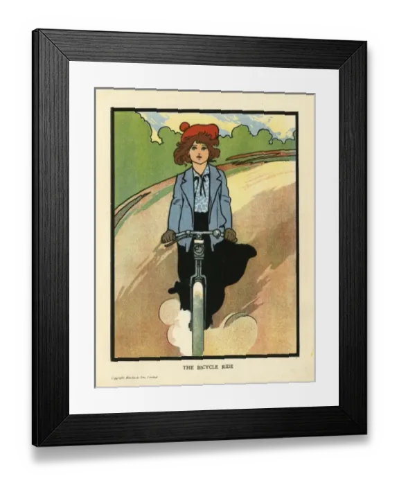 Framed Print : Girl on a Bike Framed Print : Girl on a Bike