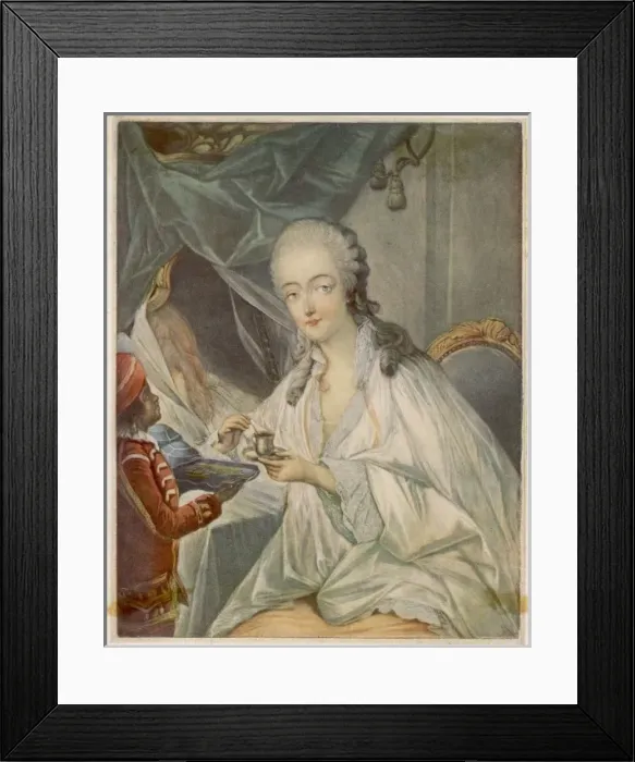 Framed Print : Du Barry Drinks Coffee Framed Print : Du Barry Drinks Coffee