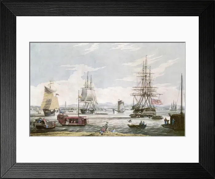 Framed Print : East Indiamen in China Framed Print : East Indiamen in China