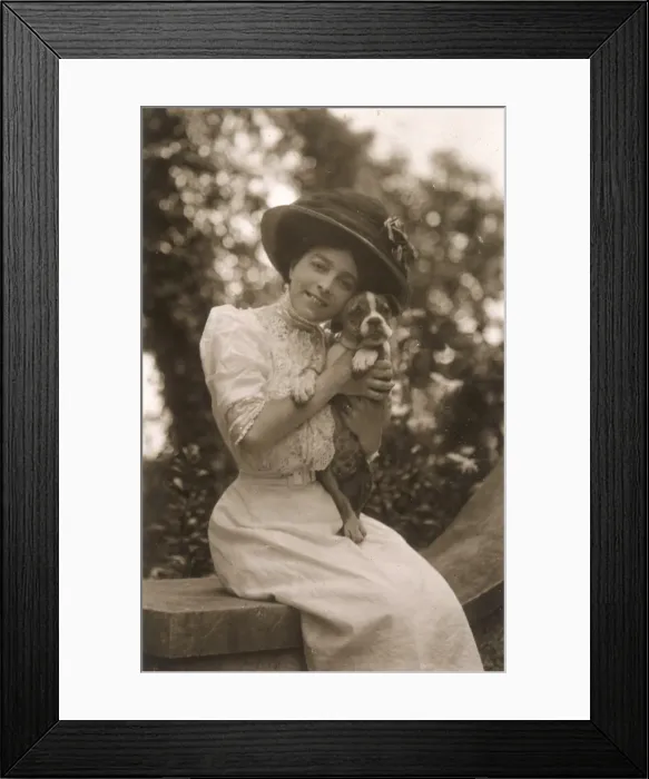 Framed Print : Vesta Tilley / Dog Framed Print : Vesta Tilley / Dog