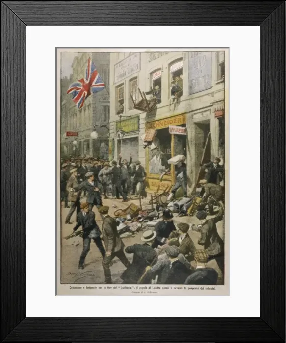 Framed Print : Riot after Lusitania Framed Print : Riot after Lusitania