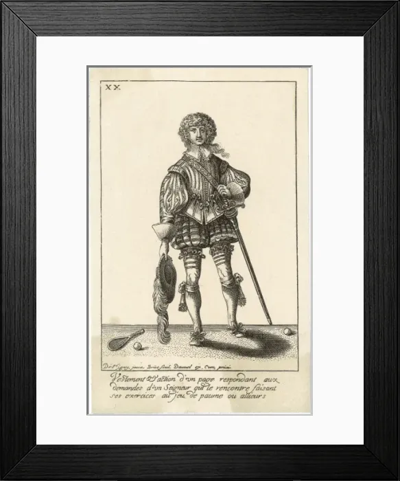 Framed Print : French Ball-Boy / 1629 Framed Print : French Ball-Boy / 1629