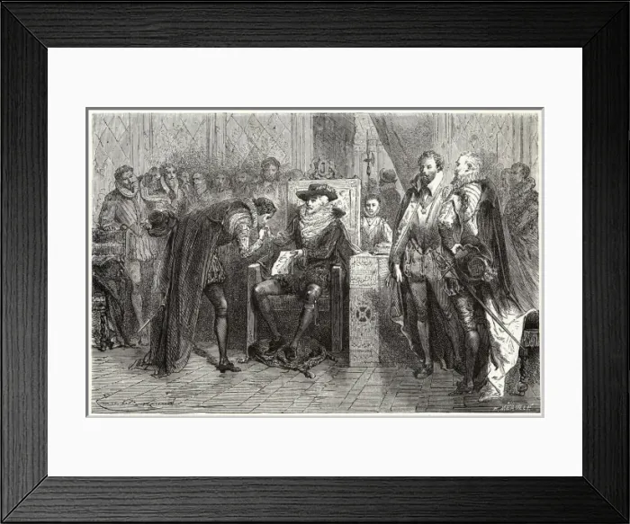 Framed Print : James I & Bacon / Figuier Framed Print : James I & Bacon / Figuier