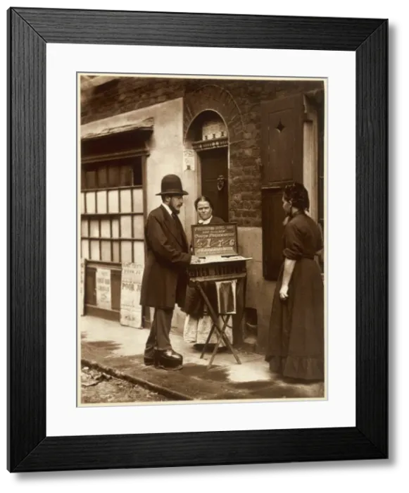 Framed Print : Street Doctor 1877