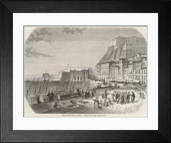Framed Print : Naples / Santa Lucia 1861 Framed Print : Naples / Santa Lucia 1861