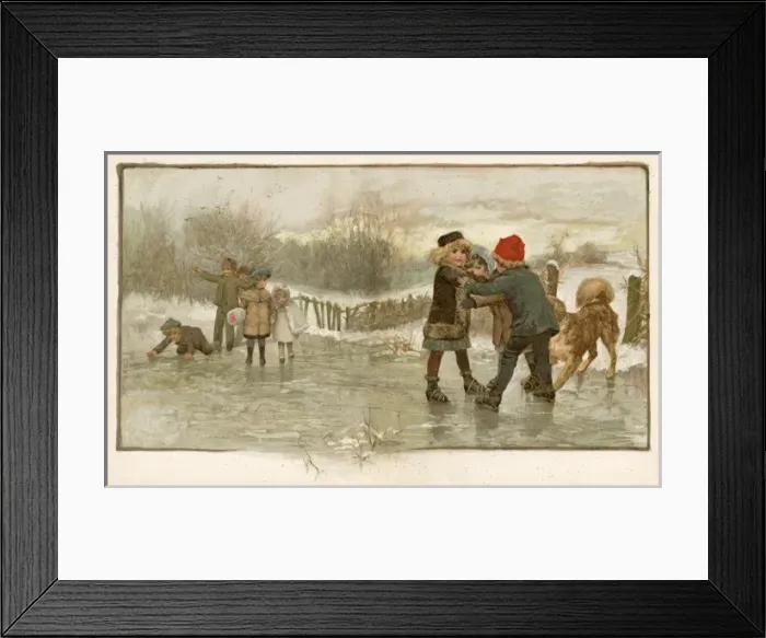 Framed Print : Game / Winter / Skating 1880 Framed Print : Game / Winter / Skating 1880