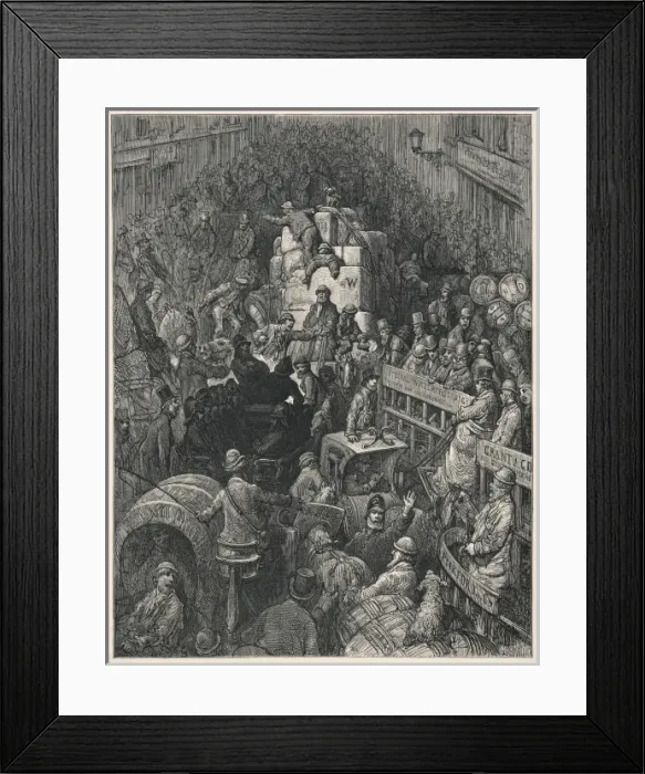 Framed Print : Crowded London Street Framed Print : Crowded London Street