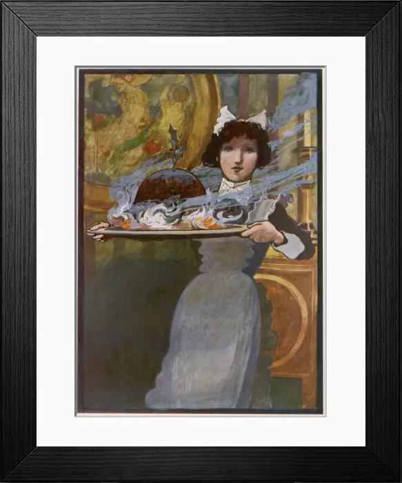 Framed Print : Maid Brings in Pudding Framed Print : Maid Brings in Pudding