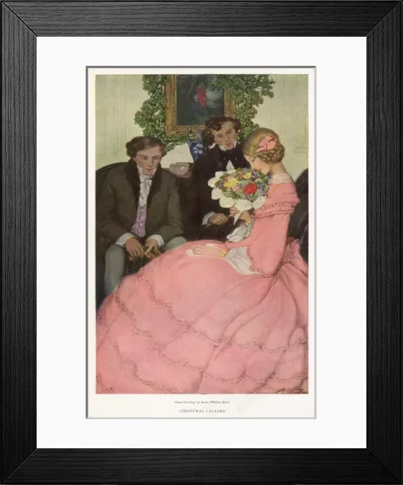 Framed Print : Young Lady & Callers Framed Print : Young Lady & Callers