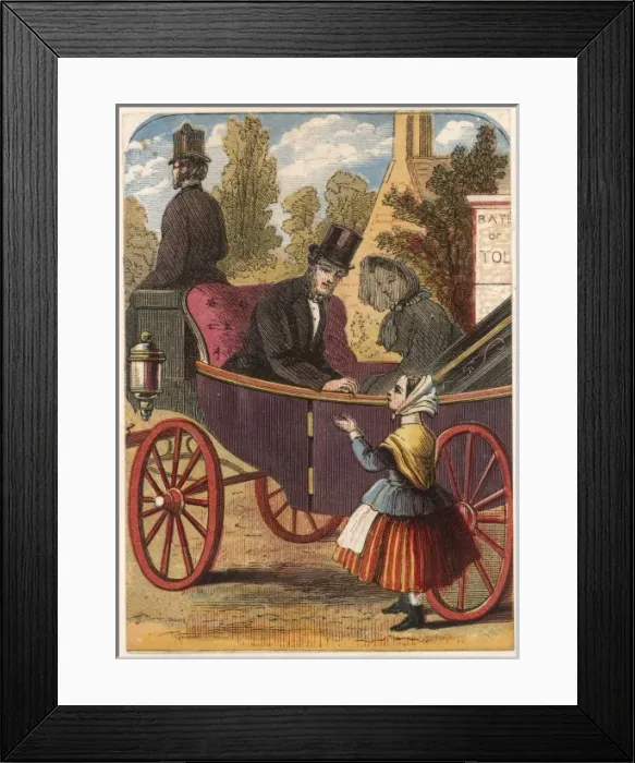Framed Print : Paying at Toll Gate 1850 Framed Print : Paying at Toll Gate 1850