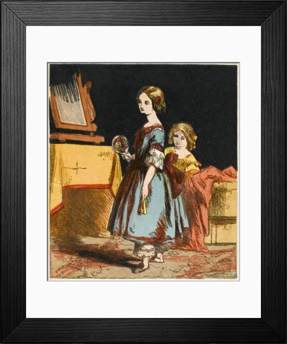 Framed Print : Children / Girls 1867 Framed Print : Children / Girls 1867
